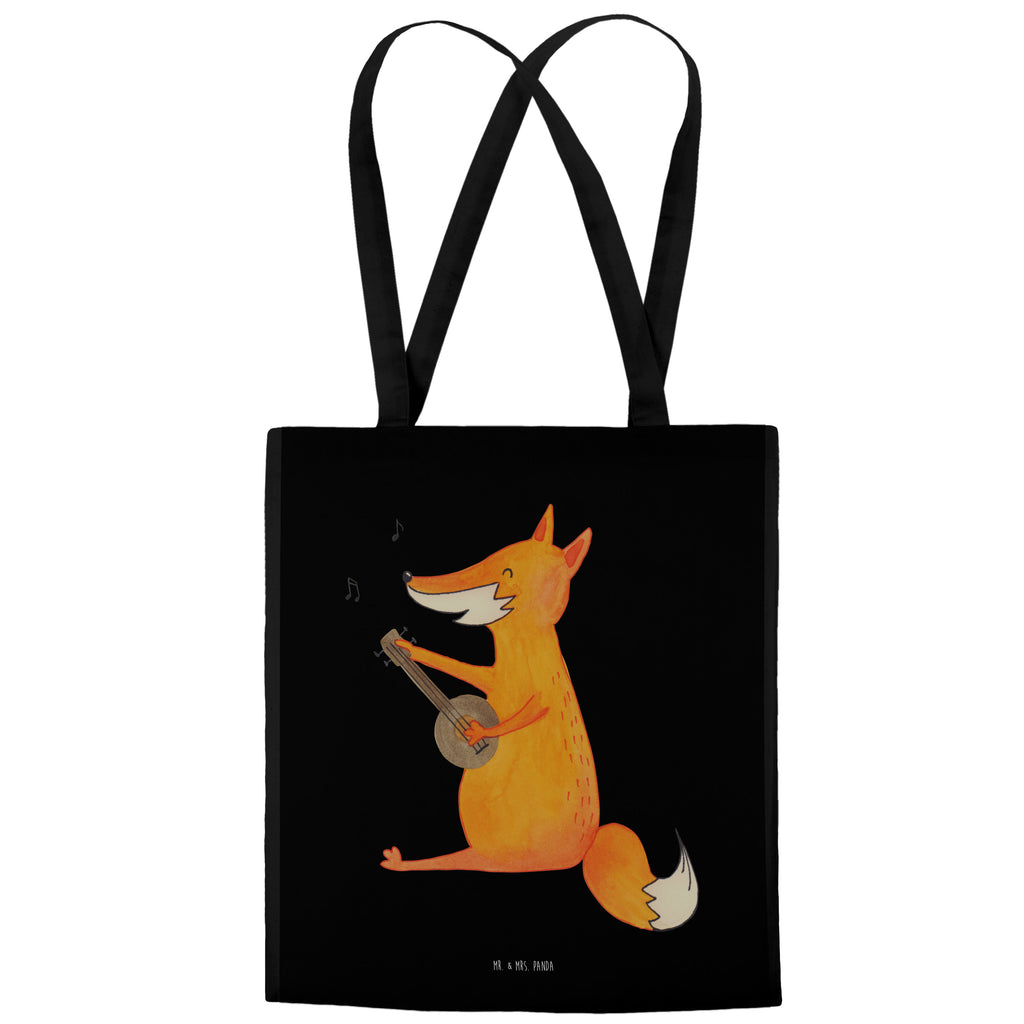 Tragetasche Fuchs Gitarre Beuteltasche, Beutel, Einkaufstasche, Jutebeutel, Stoffbeutel, Fuchs, Füchse, Geschenk Musiker, Musik Spruch, Musikerin, Sänger, Sängerin, Gitarre