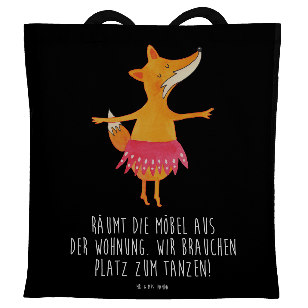 Tragetasche Fuchs Ballerina Beuteltasche, Beutel, Einkaufstasche, Jutebeutel, Stoffbeutel, Fuchs, Fuchs Spruch, Füchse, Füchsin, Ballerina, Ballett, Tänzerin, Tanzen, Party, Einladung, Geburtstag