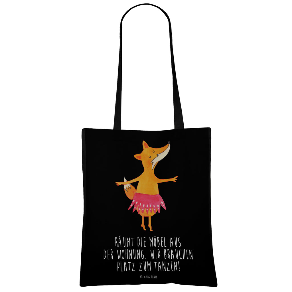 Tragetasche Fuchs Ballerina Beuteltasche, Beutel, Einkaufstasche, Jutebeutel, Stoffbeutel, Fuchs, Fuchs Spruch, Füchse, Füchsin, Ballerina, Ballett, Tänzerin, Tanzen, Party, Einladung, Geburtstag