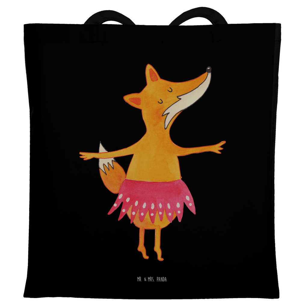 Tragetasche Fuchs Ballerina Beuteltasche, Beutel, Einkaufstasche, Jutebeutel, Stoffbeutel, Fuchs, Fuchs Spruch, Füchse, Füchsin, Ballerina, Ballett, Tänzerin, Tanzen, Party, Einladung, Geburtstag