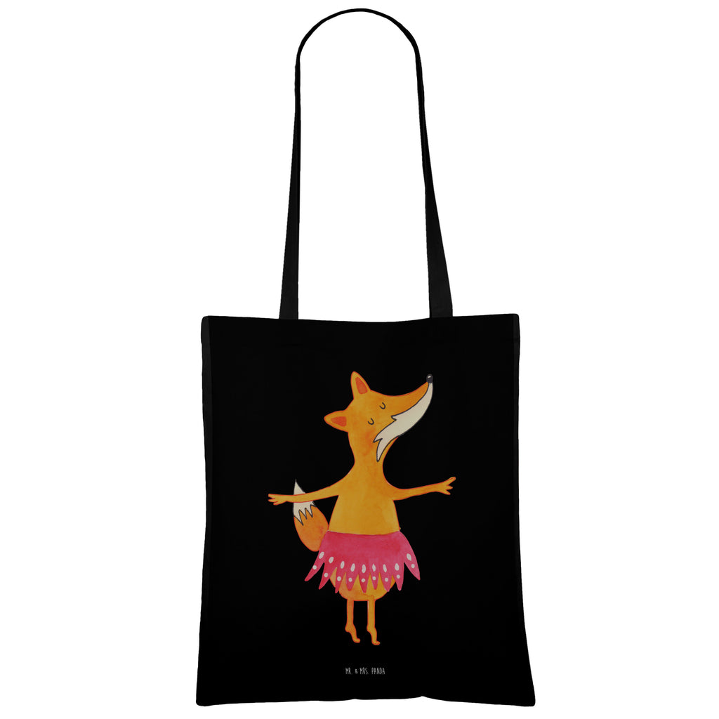 Tragetasche Fuchs Ballerina Beuteltasche, Beutel, Einkaufstasche, Jutebeutel, Stoffbeutel, Fuchs, Fuchs Spruch, Füchse, Füchsin, Ballerina, Ballett, Tänzerin, Tanzen, Party, Einladung, Geburtstag