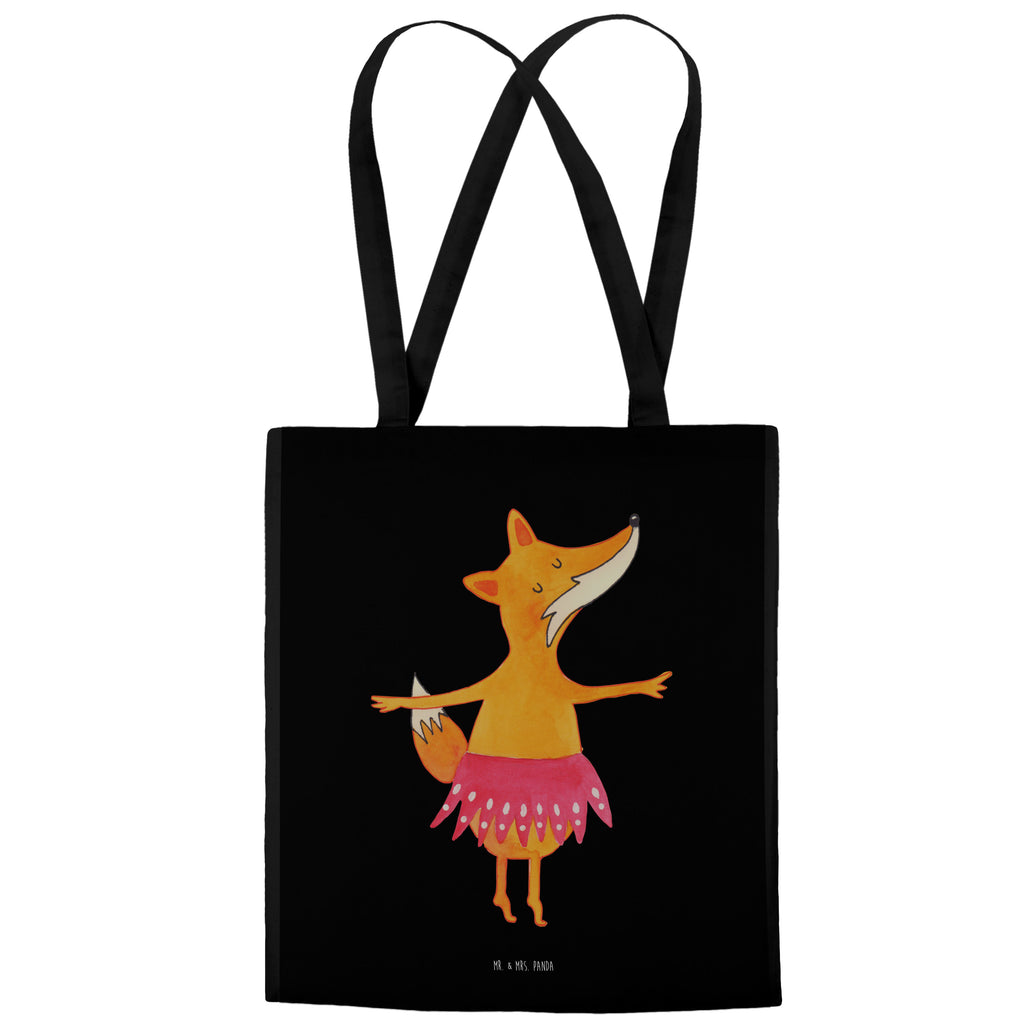 Tragetasche Fuchs Ballerina Beuteltasche, Beutel, Einkaufstasche, Jutebeutel, Stoffbeutel, Fuchs, Fuchs Spruch, Füchse, Füchsin, Ballerina, Ballett, Tänzerin, Tanzen, Party, Einladung, Geburtstag