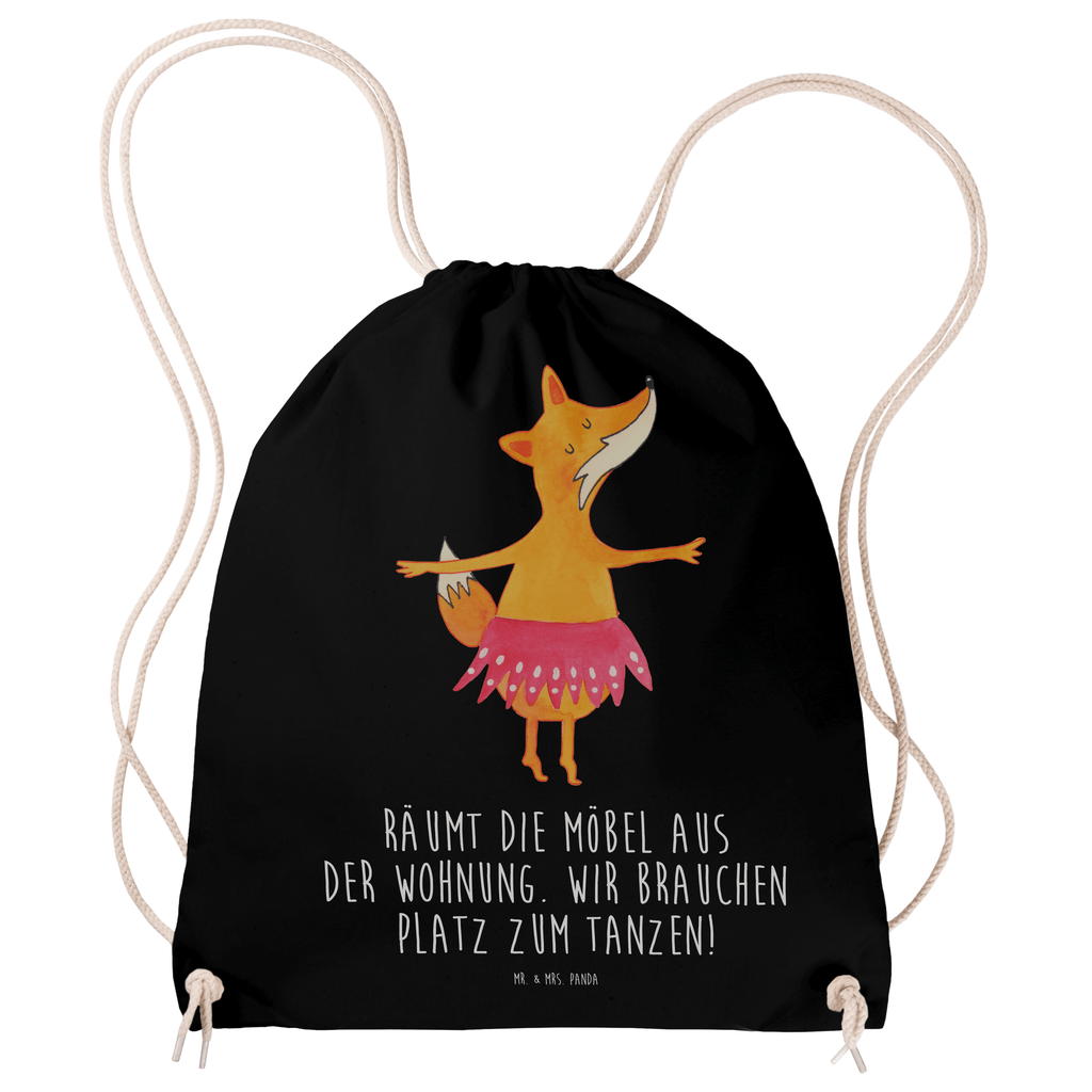 Sportbeutel Fuchs Ballerina Turnbeutel, Beutel, Sporttasche, Tasche, Stoffbeutel, Fuchs, Fuchs Spruch, Füchse, Füchsin, Ballerina, Ballett, Tänzerin, Tanzen, Party, Einladung, Geburtstag