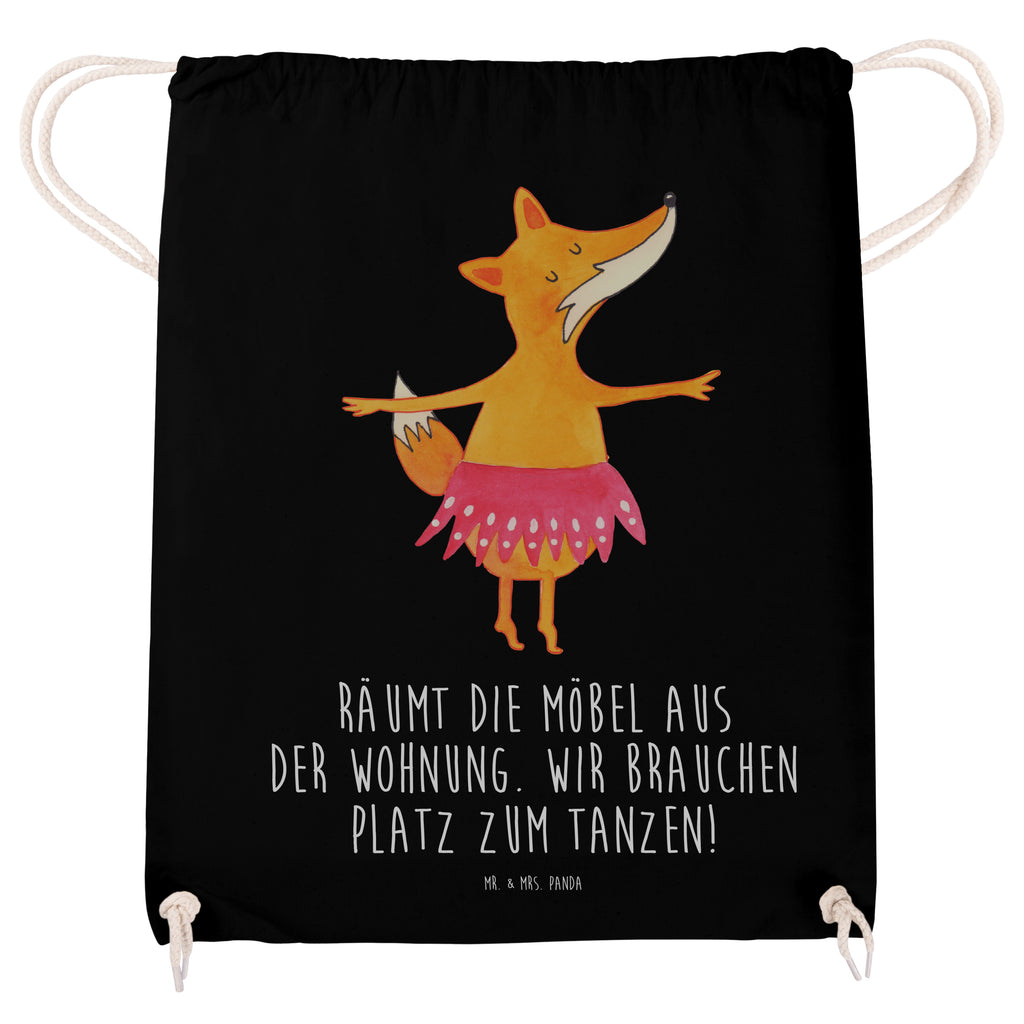 Sportbeutel Fuchs Ballerina Turnbeutel, Beutel, Sporttasche, Tasche, Stoffbeutel, Fuchs, Fuchs Spruch, Füchse, Füchsin, Ballerina, Ballett, Tänzerin, Tanzen, Party, Einladung, Geburtstag