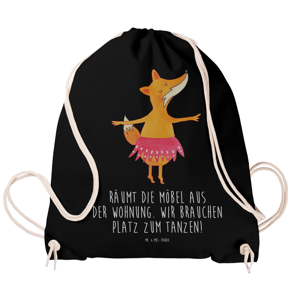 Sportbeutel Fuchs Ballerina Turnbeutel, Beutel, Sporttasche, Tasche, Stoffbeutel, Fuchs, Fuchs Spruch, Füchse, Füchsin, Ballerina, Ballett, Tänzerin, Tanzen, Party, Einladung, Geburtstag