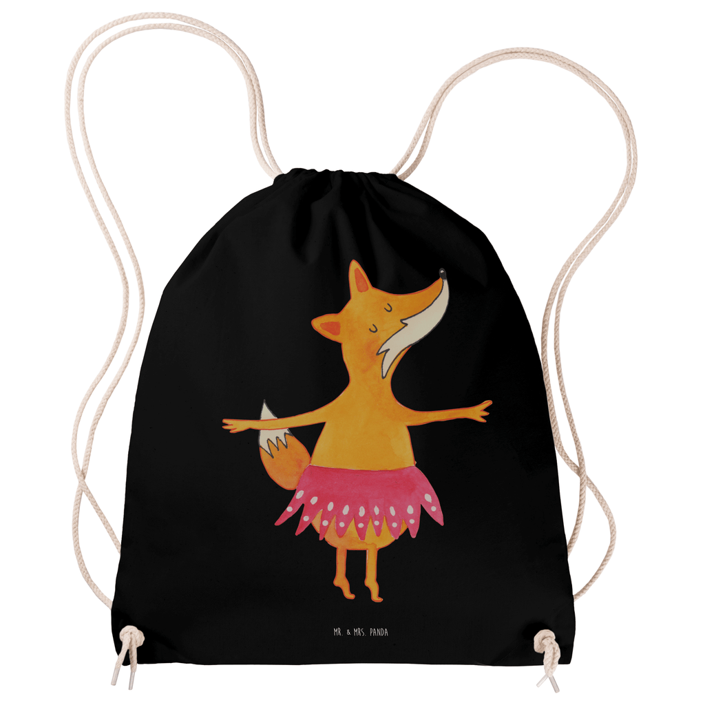 Sportbeutel Fuchs Ballerina Turnbeutel, Beutel, Sporttasche, Tasche, Stoffbeutel, Fuchs, Fuchs Spruch, Füchse, Füchsin, Ballerina, Ballett, Tänzerin, Tanzen, Party, Einladung, Geburtstag