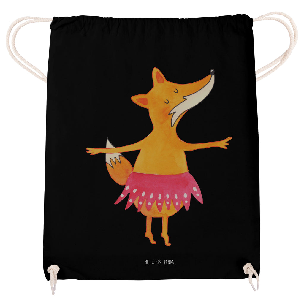 Sportbeutel Fuchs Ballerina Turnbeutel, Beutel, Sporttasche, Tasche, Stoffbeutel, Fuchs, Fuchs Spruch, Füchse, Füchsin, Ballerina, Ballett, Tänzerin, Tanzen, Party, Einladung, Geburtstag