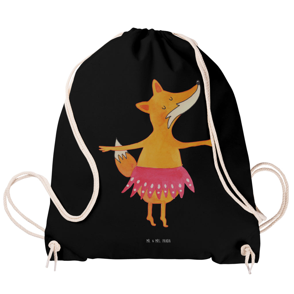 Sportbeutel Fuchs Ballerina Turnbeutel, Beutel, Sporttasche, Tasche, Stoffbeutel, Fuchs, Fuchs Spruch, Füchse, Füchsin, Ballerina, Ballett, Tänzerin, Tanzen, Party, Einladung, Geburtstag