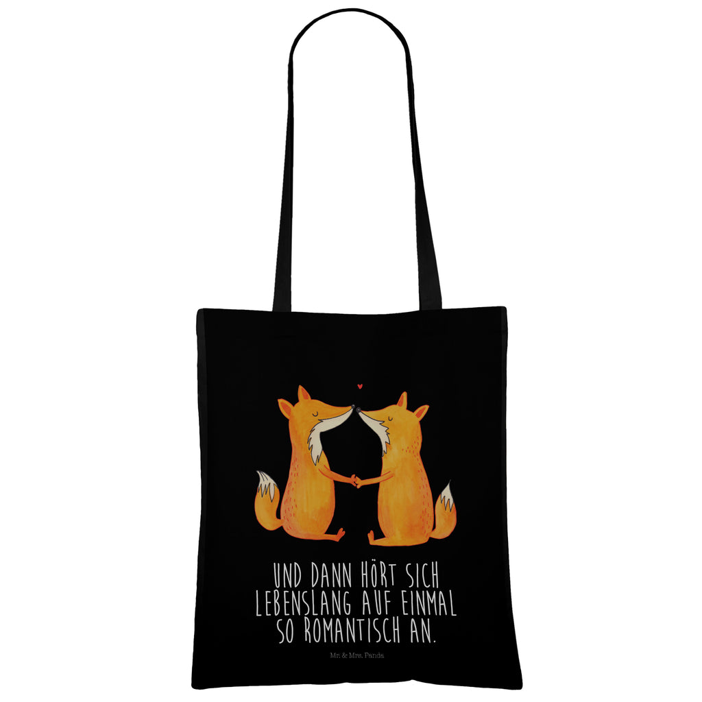 Tragetasche Füchse Liebe Beuteltasche, Beutel, Einkaufstasche, Jutebeutel, Stoffbeutel, Fuchs, Füchse, Fox, Liebe, Liebespaar, Paar, Partner, Freundin, Freund, Ehe, Verlobte, Ehemann, Ehefrau, Liebesbeweis