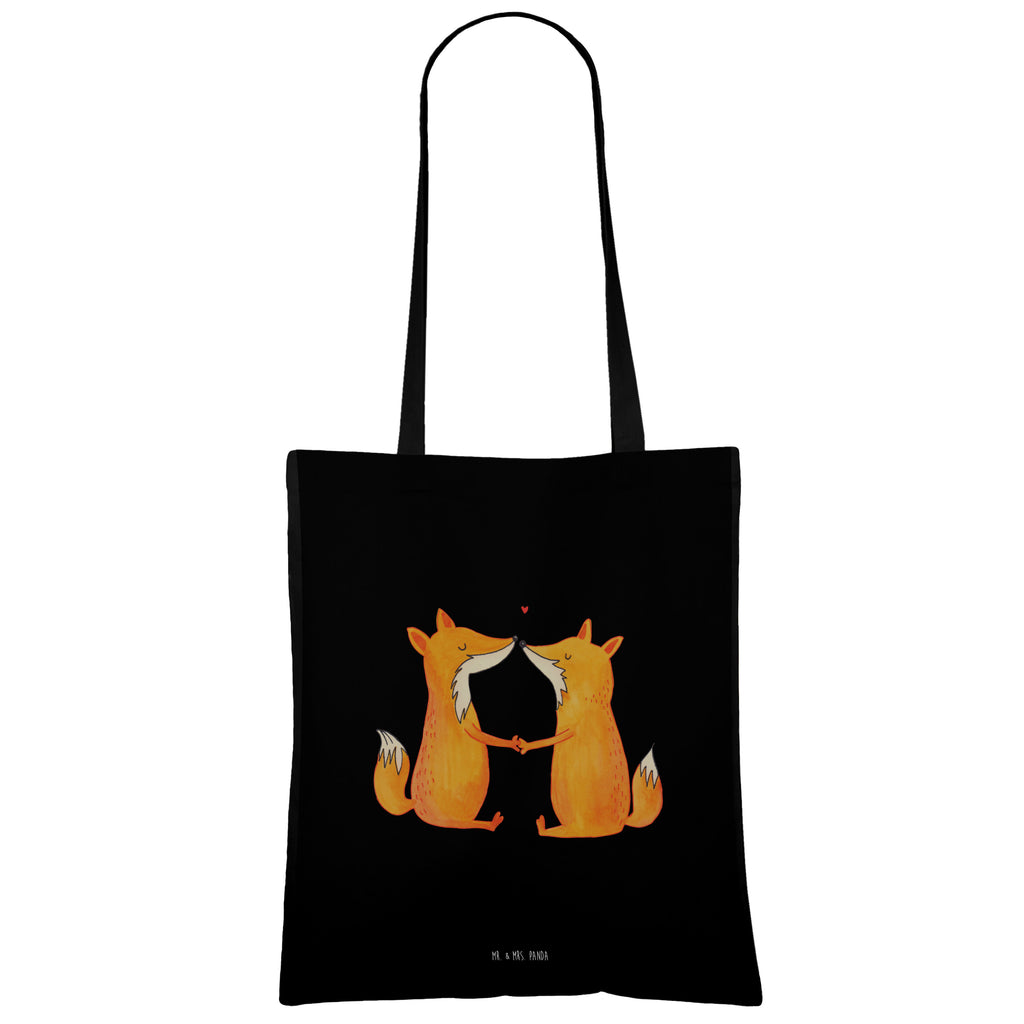Tragetasche Füchse Liebe Beuteltasche, Beutel, Einkaufstasche, Jutebeutel, Stoffbeutel, Fuchs, Füchse, Fox, Liebe, Liebespaar, Paar, Partner, Freundin, Freund, Ehe, Verlobte, Ehemann, Ehefrau, Liebesbeweis