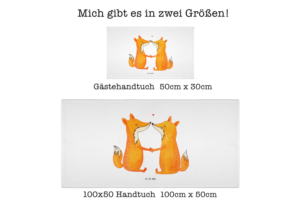 Gäste Handtuch Füchse Liebe Gästetuch, Reisehandtuch, Sport Handtuch, Frottier, Kinder Handtuch, Fuchs, Füchse, Fox, Liebe, Liebespaar, Paar, Partner, Freundin, Freund, Ehe, Verlobte, Ehemann, Ehefrau, Liebesbeweis