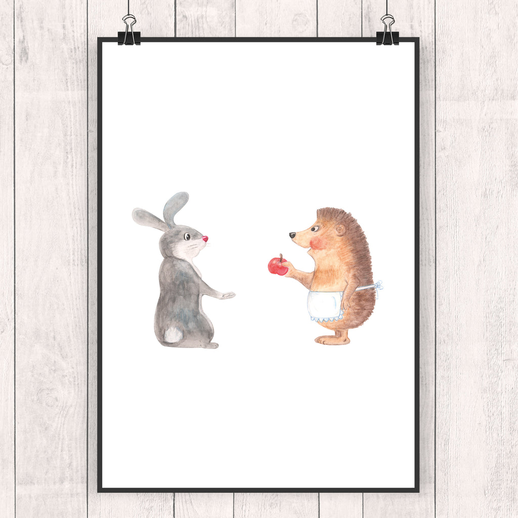 Poster Liebe ist nie ohne Schmerz Poster, Wandposter, Bild, Wanddeko, Küchenposter, Kinderposter, Wanddeko Bild, Raumdekoration, Wanddekoration, Handgemaltes Poster, Mr. & Mrs. Panda Poster, Designposter, Kunstdruck, Posterdruck, Tiermotive, Gute Laune, lustige Sprüche, Tiere, Igel und Hase, Igel, Hase, Liebe Spruch, Liebeskummer Geschenk, Herzschmerz, Trösten, Trennungsschmerz, Spruch romantisch