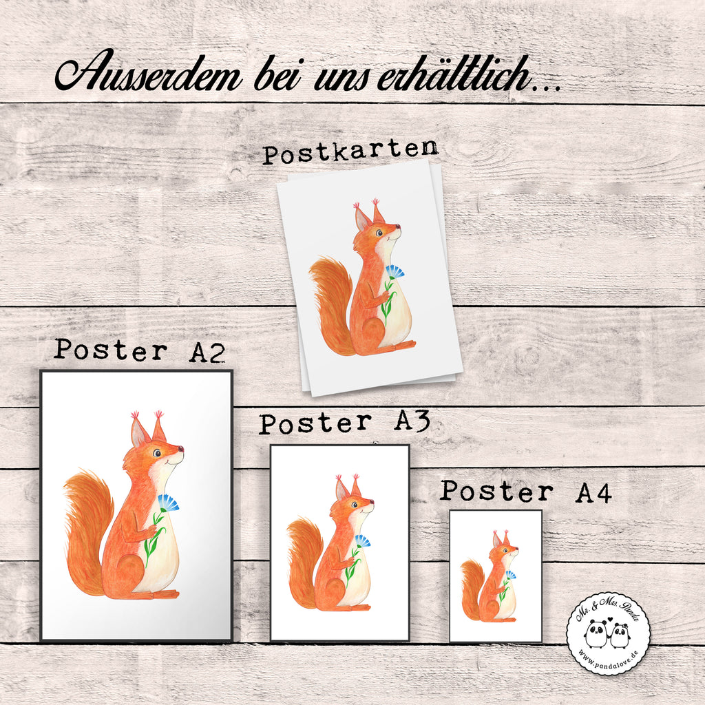Poster Eichhörnchen Blume Poster, Wandposter, Bild, Wanddeko, Küchenposter, Kinderposter, Wanddeko Bild, Raumdekoration, Wanddekoration, Handgemaltes Poster, Mr. & Mrs. Panda Poster, Designposter, Kunstdruck, Posterdruck, Tiermotive, Gute Laune, lustige Sprüche, Tiere, Eichhörnchen, Eichhorn, Spruch positiv, Lachen, Spaß, Motivation Sprüche, Motivation Bilder, glücklich Spruch, Spruch Deko