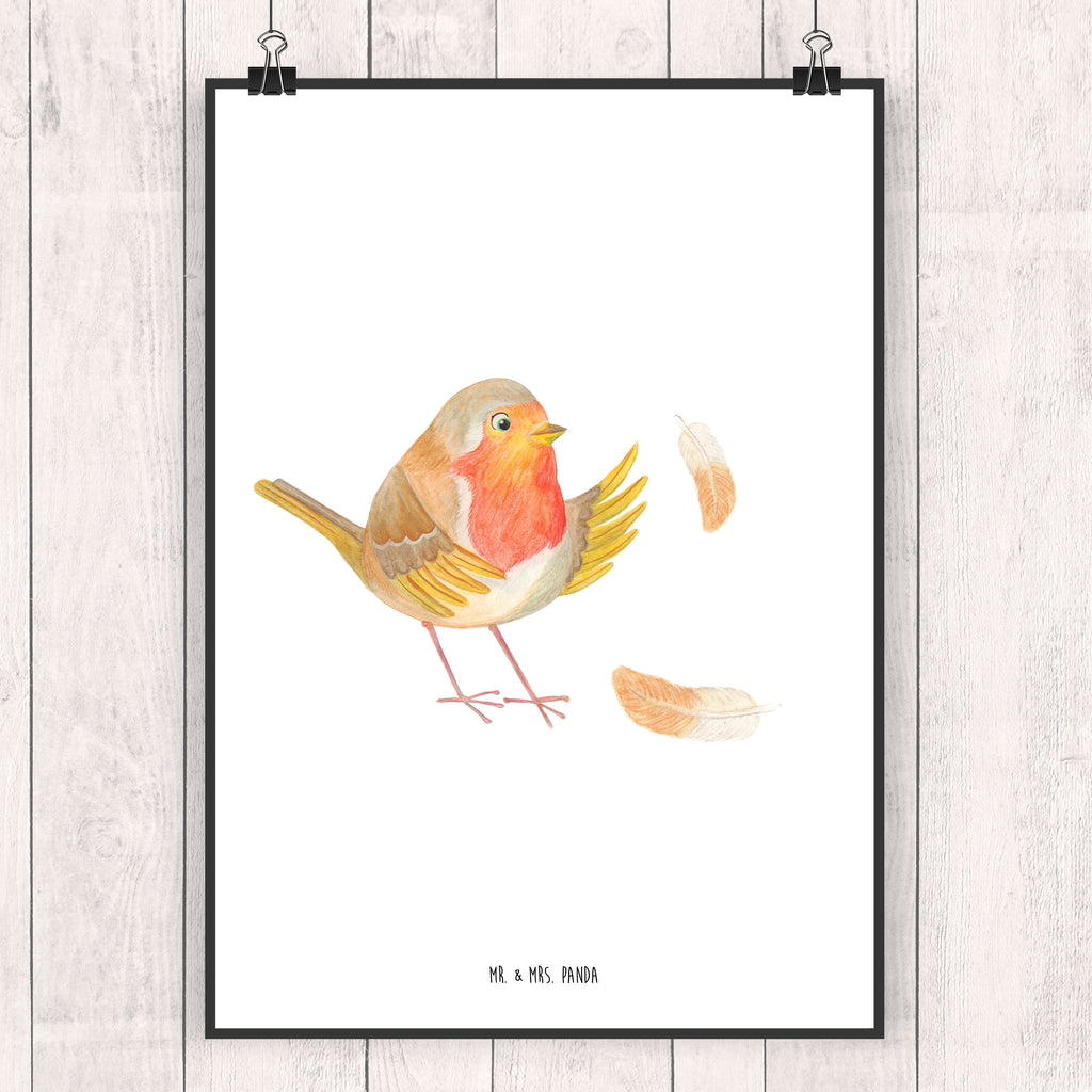 Poster Rotkehlchen mit Federn Poster, Wandposter, Bild, Wanddeko, Küchenposter, Kinderposter, Wanddeko Bild, Raumdekoration, Wanddekoration, Handgemaltes Poster, Mr. & Mrs. Panda Poster, Designposter, Kunstdruck, Posterdruck, Tiermotive, Gute Laune, lustige Sprüche, Tiere, What if i fall, Rotkehlchen, Spruch Motivation, Spruch Mut, Vogel, Motivation Sprüche, Motivationsbilder, fliegen