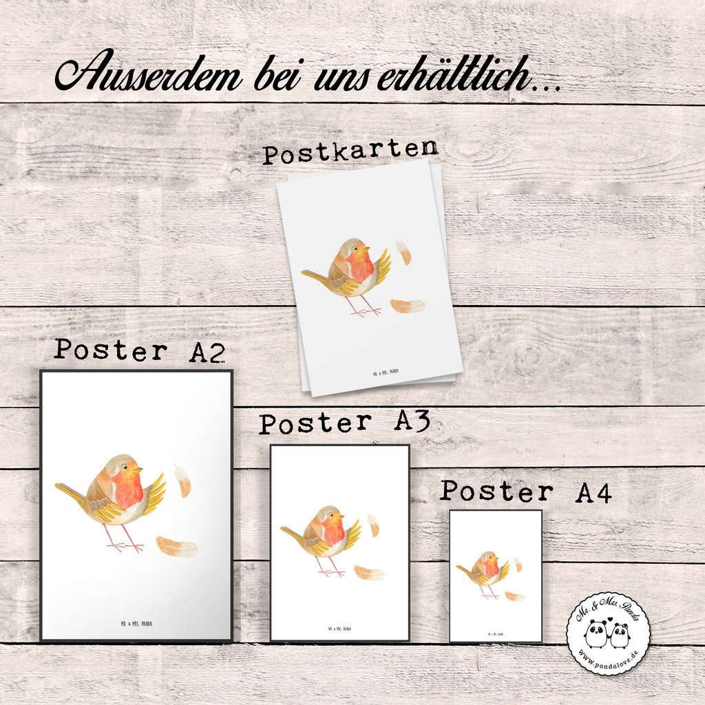 Poster Rotkehlchen mit Federn Poster, Wandposter, Bild, Wanddeko, Küchenposter, Kinderposter, Wanddeko Bild, Raumdekoration, Wanddekoration, Handgemaltes Poster, Mr. & Mrs. Panda Poster, Designposter, Kunstdruck, Posterdruck, Tiermotive, Gute Laune, lustige Sprüche, Tiere, What if i fall, Rotkehlchen, Spruch Motivation, Spruch Mut, Vogel, Motivation Sprüche, Motivationsbilder, fliegen