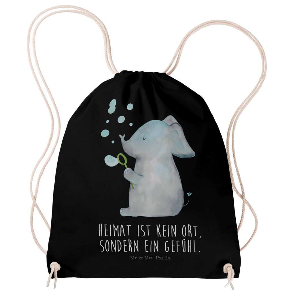 Sportbeutel Elefant Seifenblasen Turnbeutel, Beutel, Sporttasche, Tasche, Stoffbeutel, Tiermotive, Gute Laune, lustige Sprüche, Tiere, Elefant, Elefanten, Dickhäter, Rüsseltier, Seifenblasen, Liebe, Heimat, Gefühl. Daheim, Liebesbeweis, Liebesspruch