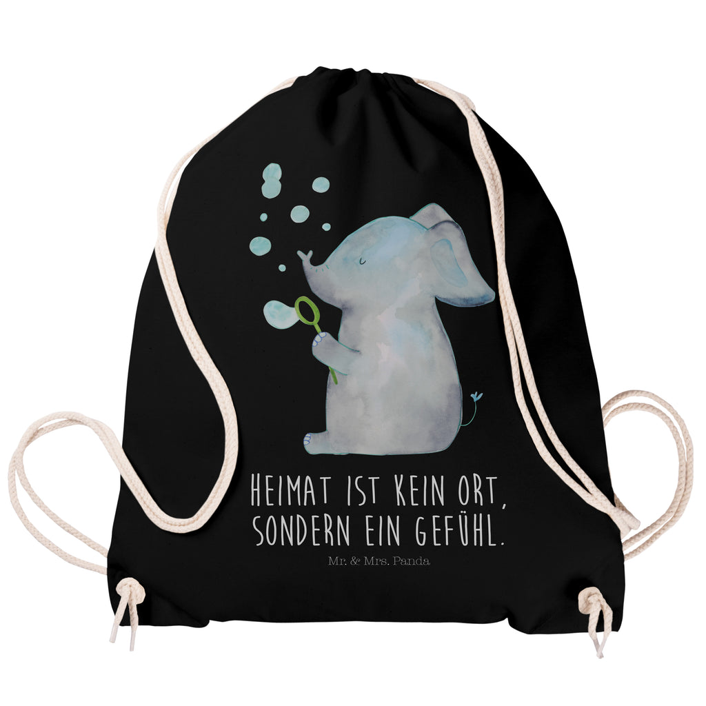 Sportbeutel Elefant Seifenblasen Turnbeutel, Beutel, Sporttasche, Tasche, Stoffbeutel, Tiermotive, Gute Laune, lustige Sprüche, Tiere, Elefant, Elefanten, Dickhäter, Rüsseltier, Seifenblasen, Liebe, Heimat, Gefühl. Daheim, Liebesbeweis, Liebesspruch