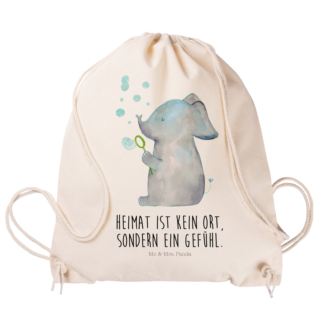 Sportbeutel Elefant Seifenblasen Turnbeutel, Beutel, Sporttasche, Tasche, Stoffbeutel, Tiermotive, Gute Laune, lustige Sprüche, Tiere, Elefant, Elefanten, Dickhäter, Rüsseltier, Seifenblasen, Liebe, Heimat, Gefühl. Daheim, Liebesbeweis, Liebesspruch