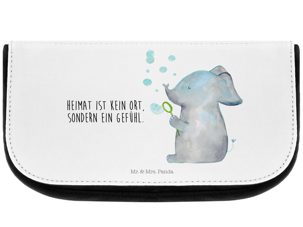 Kosmetiktasche Elefant Seifenblasen Kosmetikbeutel, Kulturtasche, Kulturbeutel, Schminktasche, Make-Up Tasche, Tiermotive, Gute Laune, lustige Sprüche, Tiere, Elefant, Elefanten, Dickhäter, Rüsseltier, Seifenblasen, Liebe, Heimat, Gefühl. Daheim, Liebesbeweis, Liebesspruch