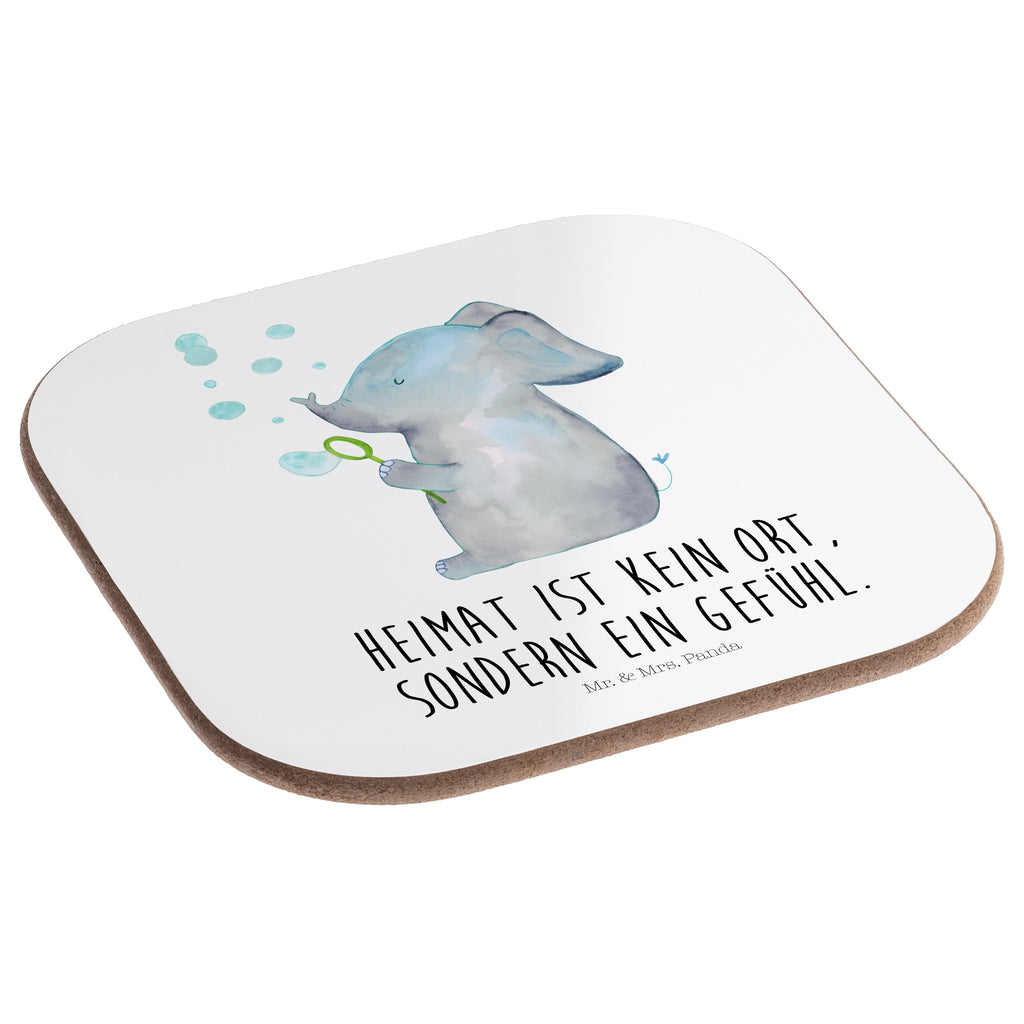 Quadratische Untersetzer Elefant Seifenblasen Bierdeckel, Glasuntersetzer, Untersetzer Gläser, Getränkeuntersetzer, Tiermotive, Gute Laune, lustige Sprüche, Tiere, Elefant, Elefanten, Dickhäter, Rüsseltier, Seifenblasen, Liebe, Heimat, Gefühl. Daheim, Liebesbeweis, Liebesspruch