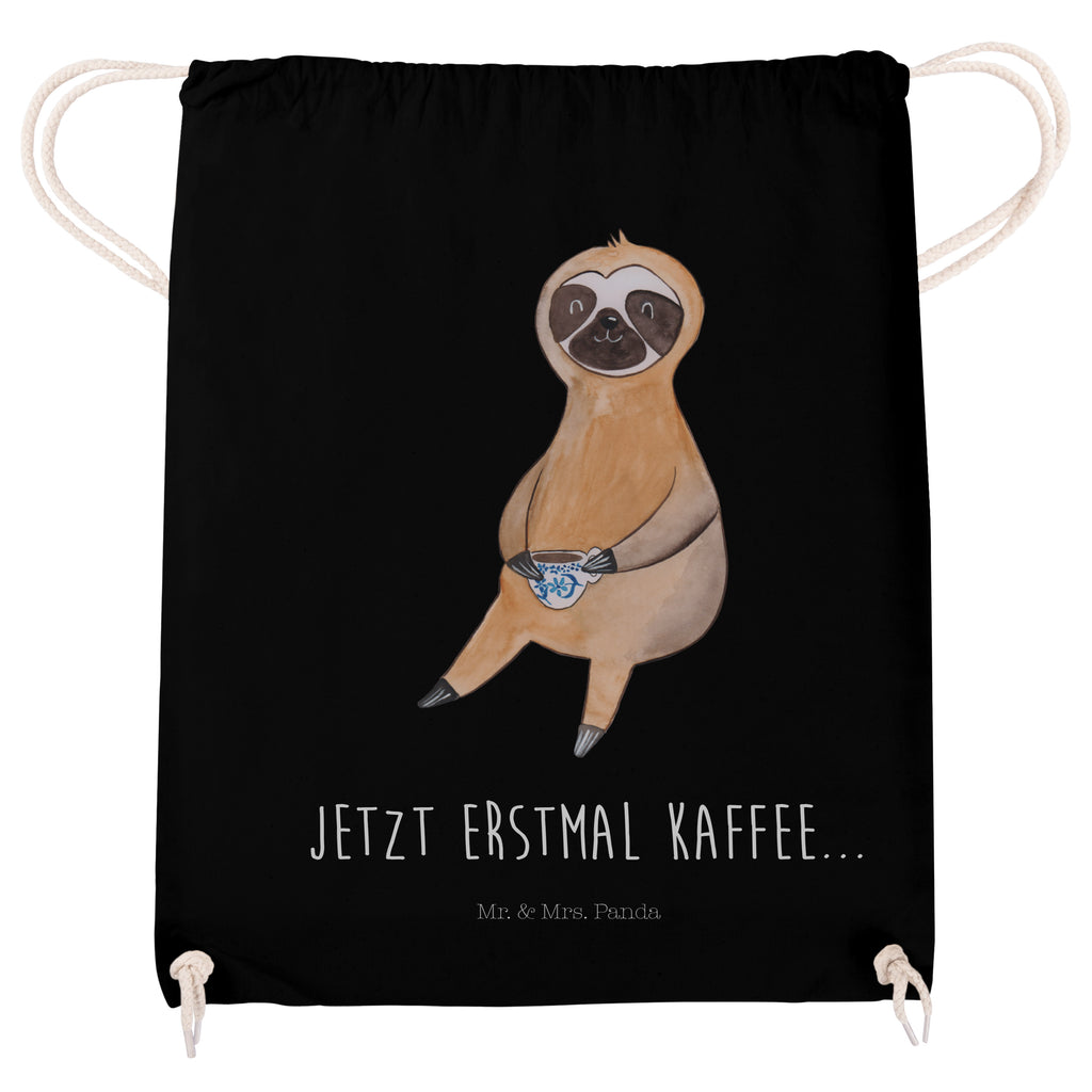 Sportbeutel Faultier Kaffee Turnbeutel, Beutel, Sporttasche, Tasche, Stoffbeutel, Faultier, Faultier Geschenk, Faultier Deko, Faultiere, faul, Lieblingstier, Kaffee, erster Kaffee, Morgenmuffel, Frühaufsteher, Kaffeetasse, Genießer, Coffee, Kaffeegetränk