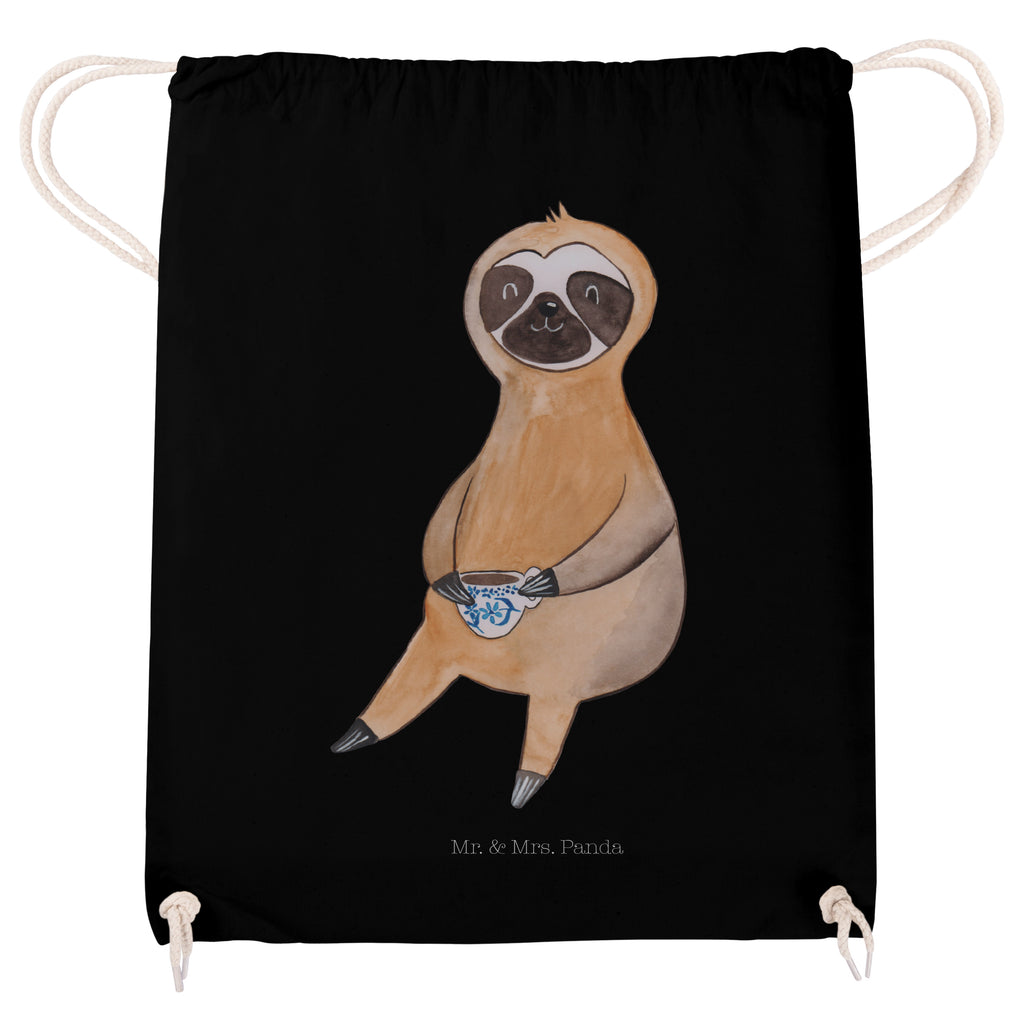 Sportbeutel Faultier Kaffee Turnbeutel, Beutel, Sporttasche, Tasche, Stoffbeutel, Faultier, Faultier Geschenk, Faultier Deko, Faultiere, faul, Lieblingstier, Kaffee, erster Kaffee, Morgenmuffel, Frühaufsteher, Kaffeetasse, Genießer, Coffee, Kaffeegetränk