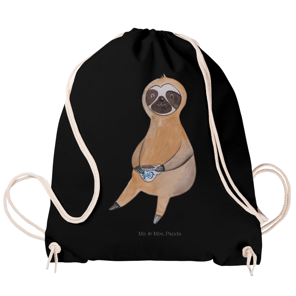 Sportbeutel Faultier Kaffee Turnbeutel, Beutel, Sporttasche, Tasche, Stoffbeutel, Faultier, Faultier Geschenk, Faultier Deko, Faultiere, faul, Lieblingstier, Kaffee, erster Kaffee, Morgenmuffel, Frühaufsteher, Kaffeetasse, Genießer, Coffee, Kaffeegetränk