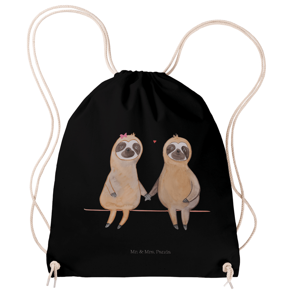 Sportbeutel Faultier Pärchen Turnbeutel, Beutel, Sporttasche, Tasche, Stoffbeutel, Faultier, Faultier Geschenk, Faultier Deko, Faultiere, faul, Lieblingstier, Liebe, Liebespaar, Faultierliebe, Faultierpärchen, verliebt, verlobt, gemeinsam, relaxen, Pärchen, Beziehung, Langsamkeit
