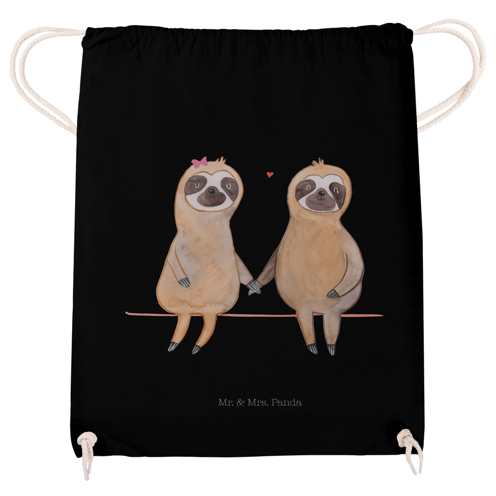 Sportbeutel Faultier Pärchen Turnbeutel, Beutel, Sporttasche, Tasche, Stoffbeutel, Faultier, Faultier Geschenk, Faultier Deko, Faultiere, faul, Lieblingstier, Liebe, Liebespaar, Faultierliebe, Faultierpärchen, verliebt, verlobt, gemeinsam, relaxen, Pärchen, Beziehung, Langsamkeit