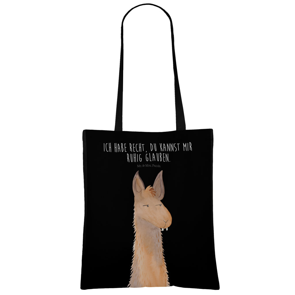 Tragetasche Lamakopf genervt Beuteltasche, Beutel, Einkaufstasche, Jutebeutel, Stoffbeutel, Lama, Alpaka, Lamas, Recht haben, genervt sein, Freundin, beste Freundin, Partnerin, Büro, Büroalltag, Chef, Chefin, Azubi