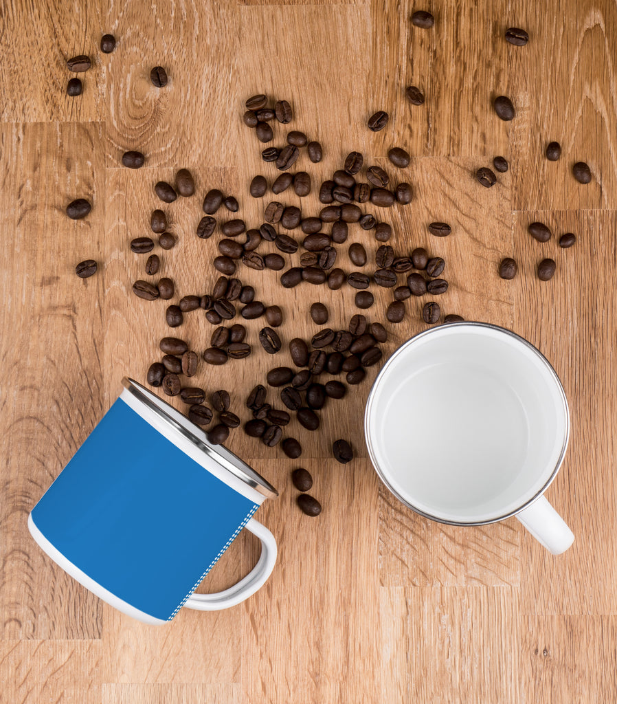 Camping Emaille Tasse Text Spruch Campingtasse, Trinkbecher, Metalltasse, Outdoor Tasse, Emaille Trinkbecher, Blechtasse Outdoor, Emaille Campingbecher, Edelstahl Trinkbecher, Metalltasse für Camping, Kaffee Blechtasse, Camping Tasse Metall  