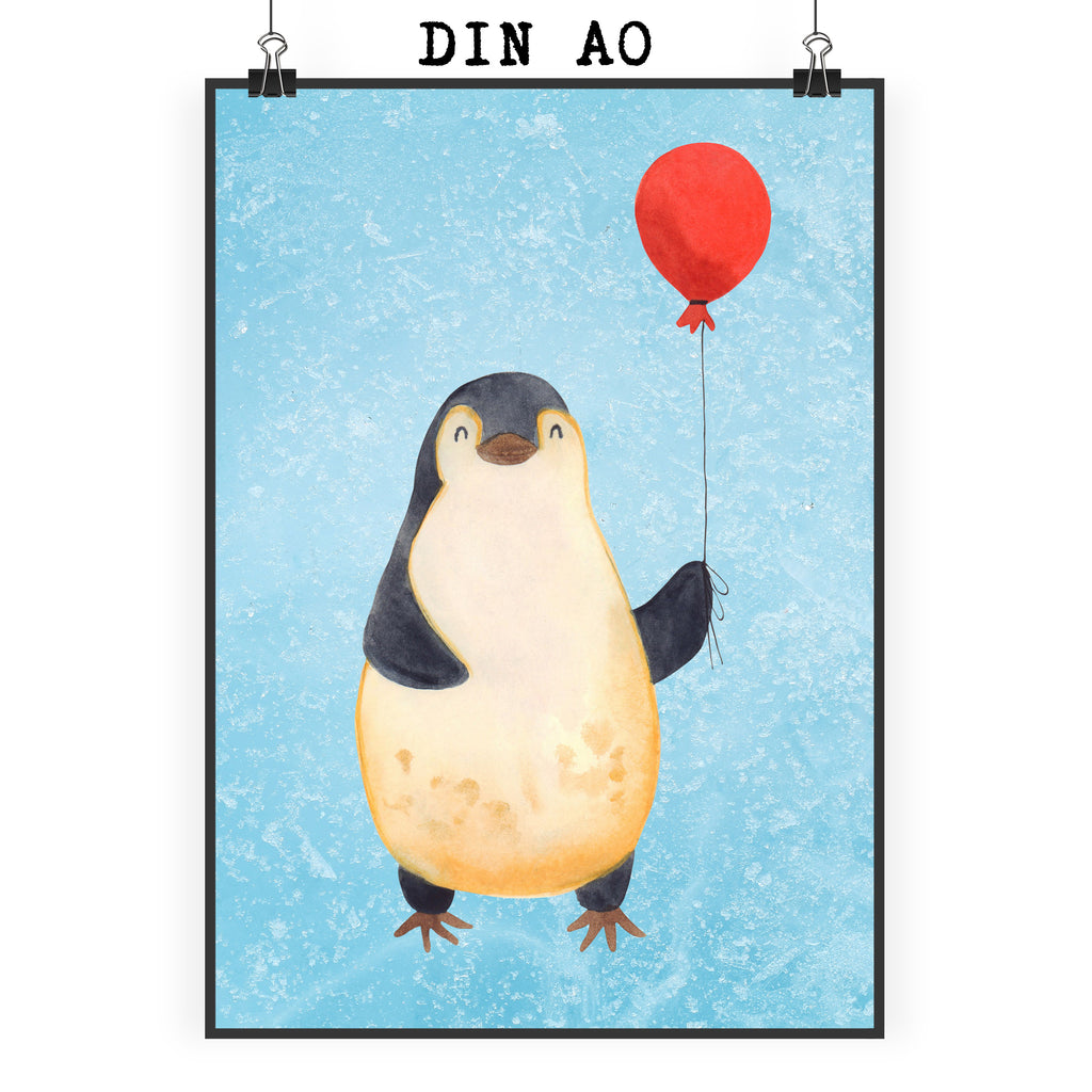Poster Pinguin Luftballon Poster, Wandposter, Bild, Wanddeko, Küchenposter, Kinderposter, Wanddeko Bild, Raumdekoration, Wanddekoration, Handgemaltes Poster, Mr. & Mrs. Panda Poster, Designposter, Kunstdruck, Posterdruck, Pinguin, Pinguine, Luftballon, Tagträume, Lebenslust, Geschenk Freundin, Geschenkidee, beste Freundin, Motivation, Neustart, neues Leben, Liebe, Glück