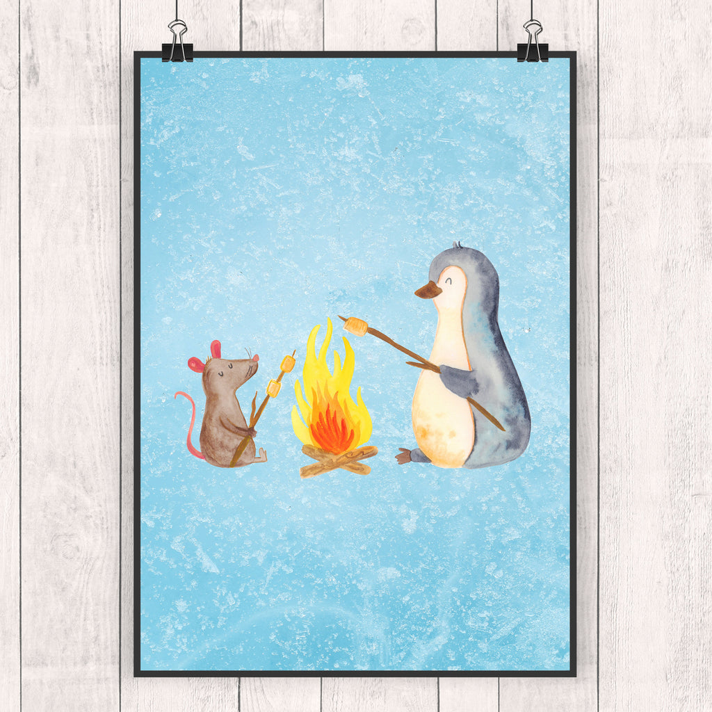 Poster Pinguin Lagerfeuer Poster, Wandposter, Bild, Wanddeko, Küchenposter, Kinderposter, Wanddeko Bild, Raumdekoration, Wanddekoration, Handgemaltes Poster, Mr. & Mrs. Panda Poster, Designposter, Kunstdruck, Posterdruck, Pinguin, Maus, Pinguine, Lagerfeuer, Leben, Arbeit, Job, Motivation, Büro, Büroalltag, Lebensspruch, Lebensmotivation, Neustart, Liebe, grillen, Feuer, Marshmallows