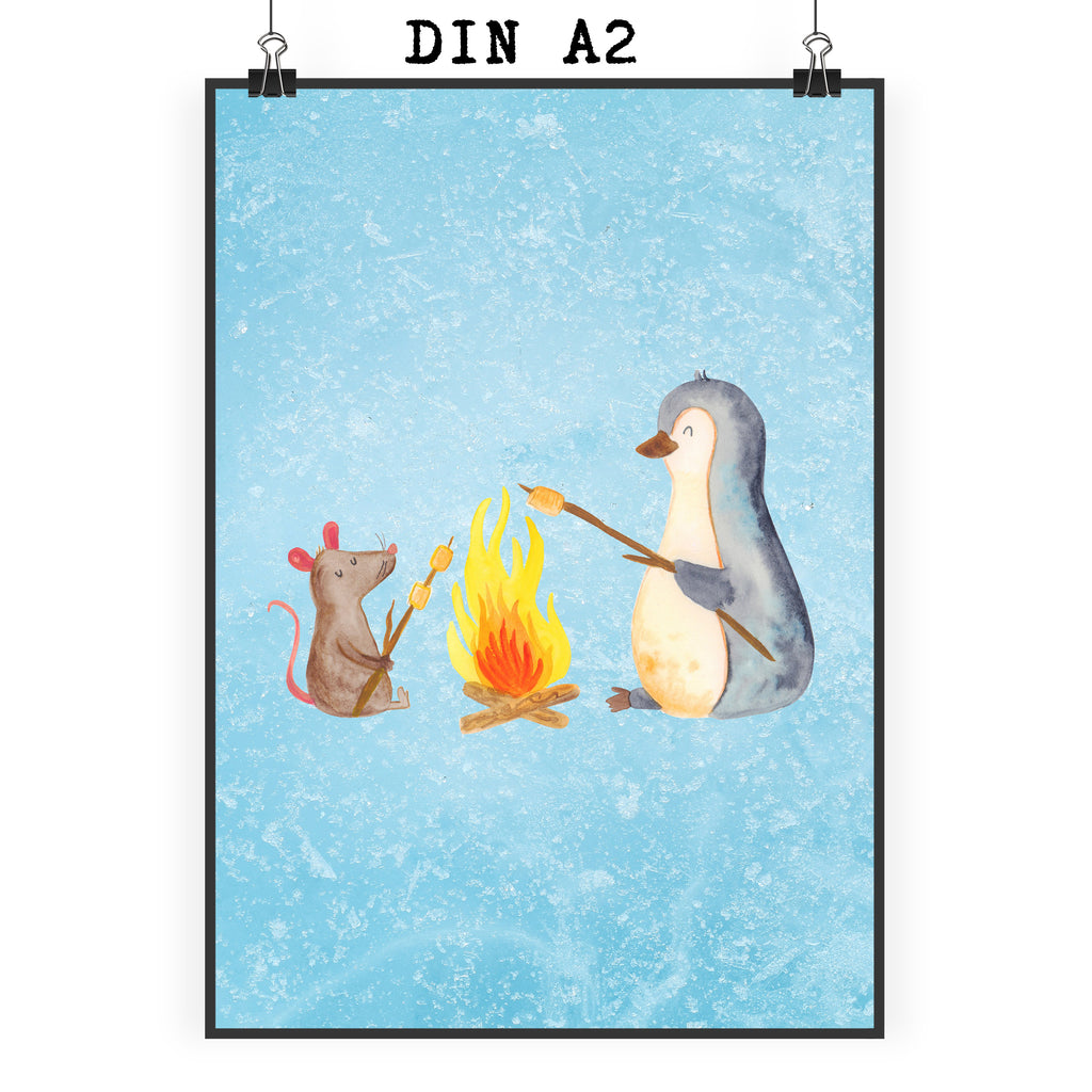 Poster Pinguin Lagerfeuer Poster, Wandposter, Bild, Wanddeko, Küchenposter, Kinderposter, Wanddeko Bild, Raumdekoration, Wanddekoration, Handgemaltes Poster, Mr. & Mrs. Panda Poster, Designposter, Kunstdruck, Posterdruck, Pinguin, Maus, Pinguine, Lagerfeuer, Leben, Arbeit, Job, Motivation, Büro, Büroalltag, Lebensspruch, Lebensmotivation, Neustart, Liebe, grillen, Feuer, Marshmallows