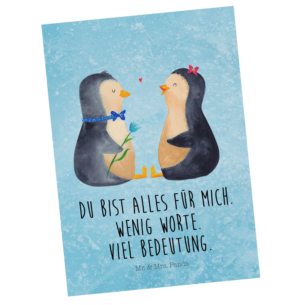 Postkarte Pinguin Pärchen Geschenkkarte, Grußkarte, Karte, Einladung, Ansichtskarte, Geburtstagskarte, Einladungskarte, Dankeskarte, Pinguin, Pinguine, Liebe, Liebespaar, Liebesbeweis, Liebesgeschenk, Verlobung, Jahrestag, Hochzeitstag, Hochzeit, Hochzeitsgeschenk, große Liebe, Traumpaar