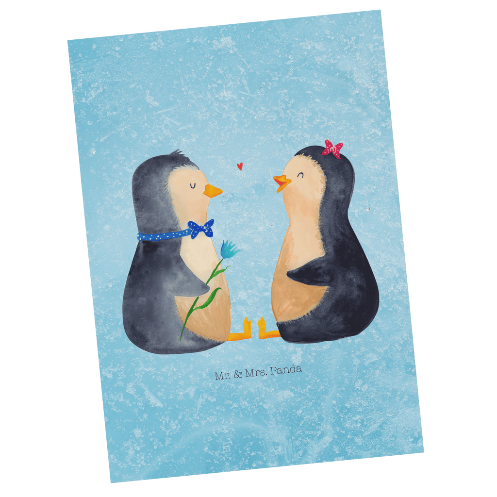 Postkarte Pinguin Pärchen Geschenkkarte, Grußkarte, Karte, Einladung, Ansichtskarte, Geburtstagskarte, Einladungskarte, Dankeskarte, Pinguin, Pinguine, Liebe, Liebespaar, Liebesbeweis, Liebesgeschenk, Verlobung, Jahrestag, Hochzeitstag, Hochzeit, Hochzeitsgeschenk, große Liebe, Traumpaar