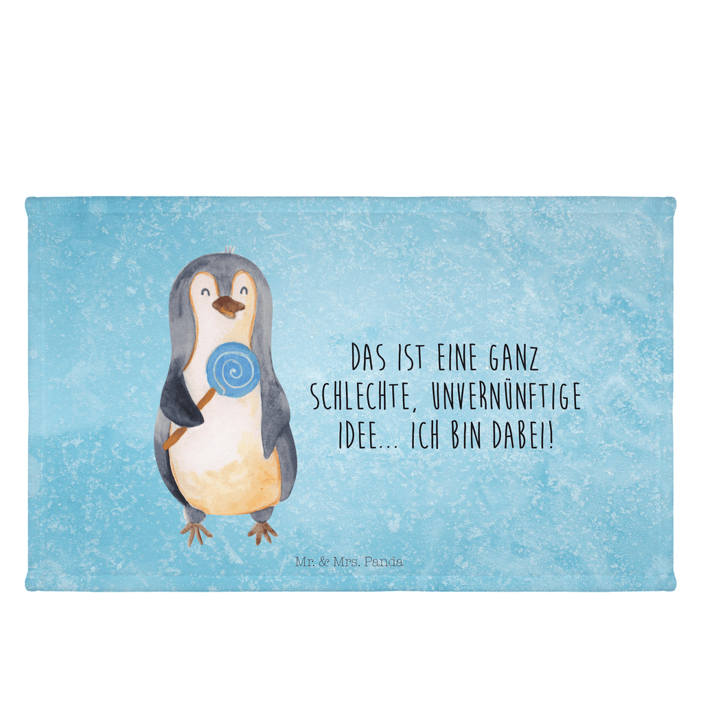Gäste Handtuch Pinguin Lolli Gästetuch, Reisehandtuch, Sport Handtuch, Frottier, Kinder Handtuch, Pinguin, Pinguine, Lolli, Süßigkeiten, Blödsinn, Spruch, Rebell, Gauner, Ganove, Rabauke