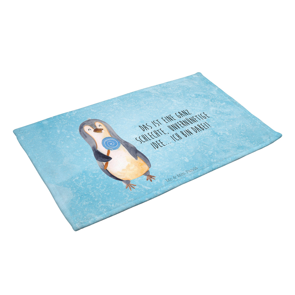 Gäste Handtuch Pinguin Lolli Gästetuch, Reisehandtuch, Sport Handtuch, Frottier, Kinder Handtuch, Pinguin, Pinguine, Lolli, Süßigkeiten, Blödsinn, Spruch, Rebell, Gauner, Ganove, Rabauke
