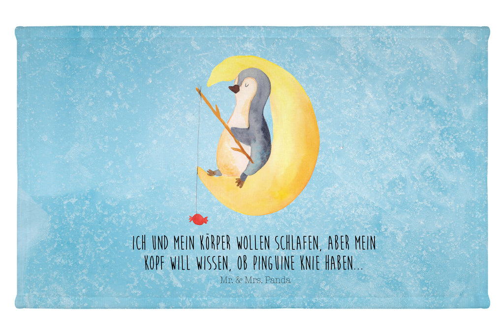 Gäste Handtuch Pinguin Mond Gästetuch, Reisehandtuch, Sport Handtuch, Frottier, Kinder Handtuch, Pinguin, Pinguine, Spruch, schlafen, Nachtruhe, Einschlafen, Schlafzimmer, Schlafstörungen, Gästezimmer