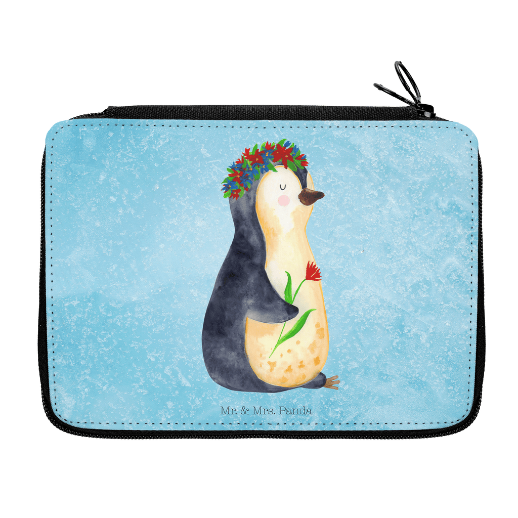 Federmappe Pinguin Blumenkranz Federmappe, Stiftetasche, Stifte Etui, Schule, Einschulung, Geschenk, Kind, Schüler, Schülerin, Stifterolle, Federmäppchen, Motiv, Grundschule, Federmäppchen bedruckt, Büro Stifte Etui, Bestückte Federmappe, Kinder Federmappe, Federmappe Einschulung, Pinguin, Pinguine, Blumenkranz, Universum, Leben, Wünsche, Ziele, Lebensziele, Motivation, Lebenslust, Liebeskummer, Geschenkidee