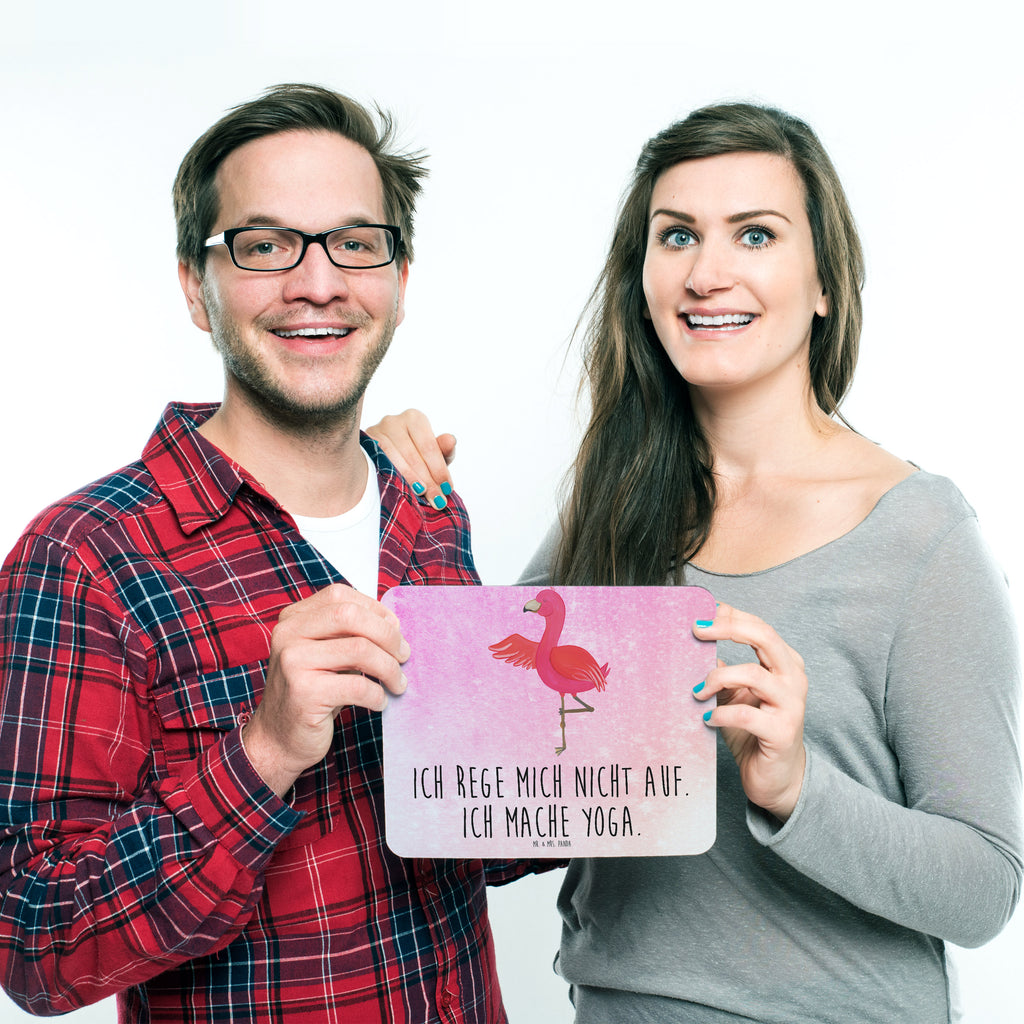Mauspad Flamingo Yoga Mousepad, Computer zubehör, Büroausstattung, PC Zubehör, Arbeitszimmer, Mauspad, Einzigartiges Mauspad, Designer Mauspad, Flamingo, Vogel, Yoga, Namaste, Achtsamkeit, Yoga-Übung, Entspannung, Ärger, Aufregen, Tiefenentspannung
