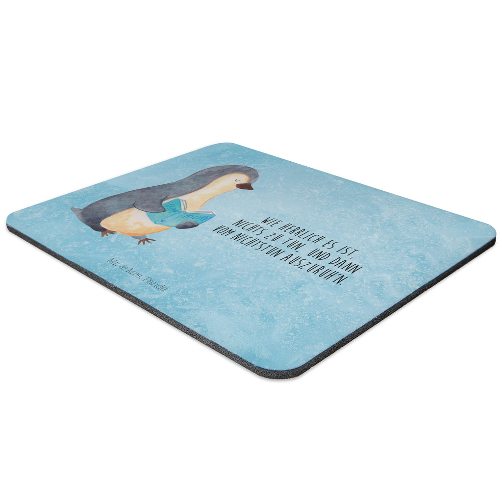 Mauspad Pinguin Buch Mousepad, Computer zubehör, Büroausstattung, PC Zubehör, Arbeitszimmer, Mauspad, Einzigartiges Mauspad, Designer Mauspad, Pinguin, Pinguine, Buch, Lesen, Bücherwurm, Nichtstun, Faulenzen, Ferien, Urlaub, Freizeit