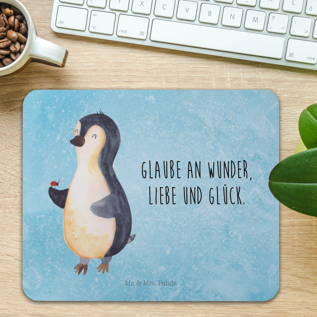 Mauspad Pinguin Marienkäfer Mousepad, Computer zubehör, Büroausstattung, PC Zubehör, Arbeitszimmer, Mauspad, Einzigartiges Mauspad, Designer Mauspad, Pinguin, Pinguine, Marienkäfer, Liebe, Wunder, Glück, Freude, Lebensfreude