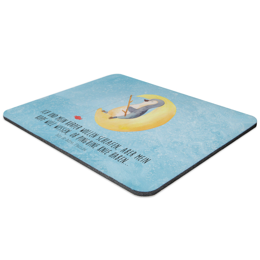 Mauspad Pinguin Mond Mousepad, Computer zubehör, Büroausstattung, PC Zubehör, Arbeitszimmer, Mauspad, Einzigartiges Mauspad, Designer Mauspad, Pinguin, Pinguine, Spruch, schlafen, Nachtruhe, Einschlafen, Schlafzimmer, Schlafstörungen, Gästezimmer