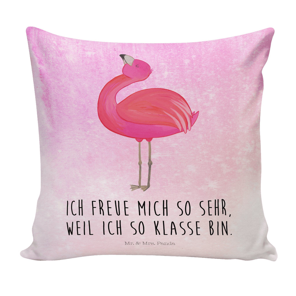 40x40 Kissen Flamingo stolz Kissenhülle, Kopfkissen, Sofakissen, Dekokissen, Motivkissen, Flamingo, stolz, Freude, Selbstliebe, Selbstakzeptanz, Freundin, beste Freundin, Tochter, Mama, Schwester
