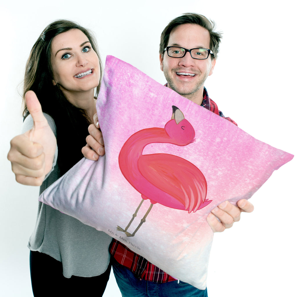 40x40 Kissen Flamingo stolz Kissenhülle, Kopfkissen, Sofakissen, Dekokissen, Motivkissen, Flamingo, stolz, Freude, Selbstliebe, Selbstakzeptanz, Freundin, beste Freundin, Tochter, Mama, Schwester