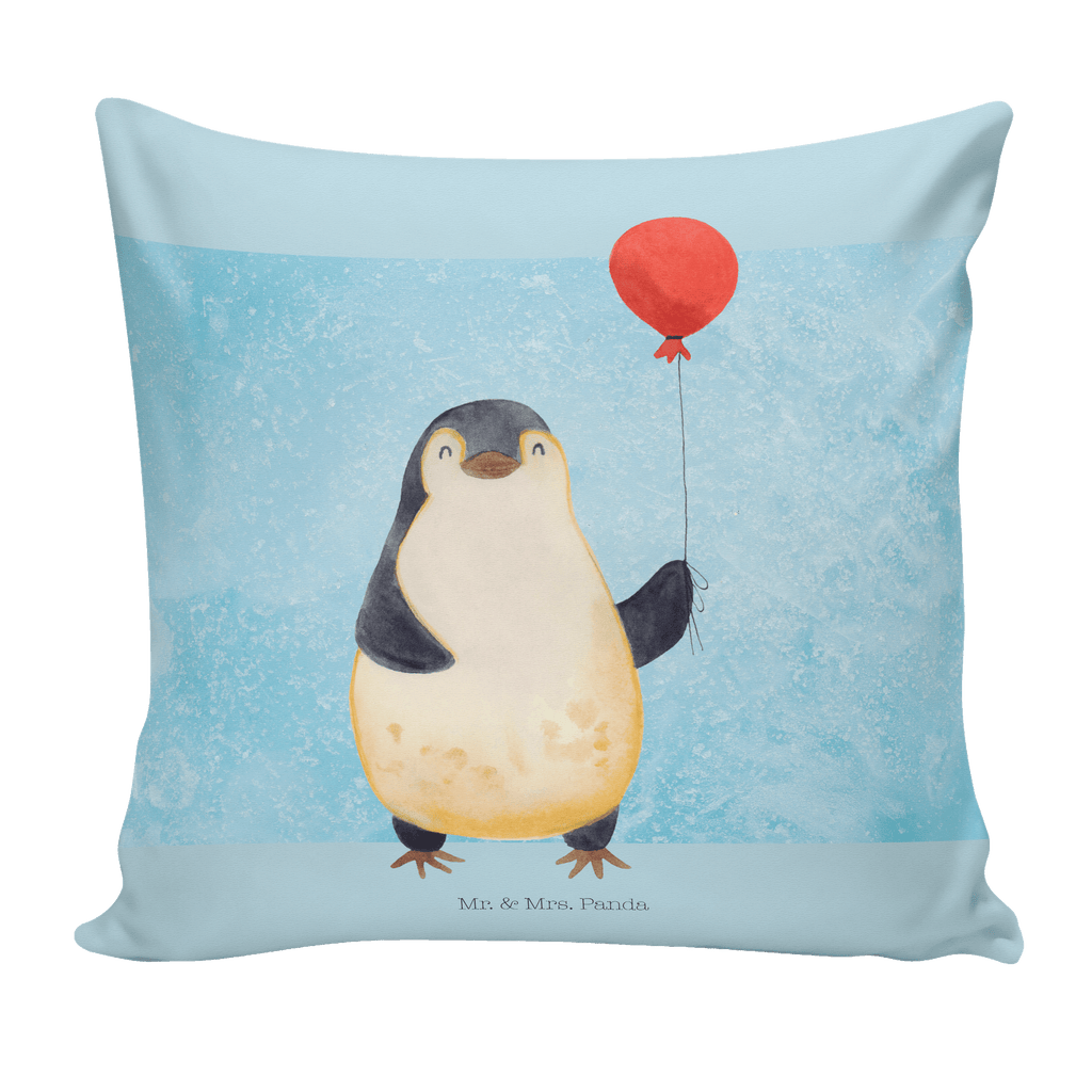 40x40 Kissen Pinguin Luftballon Kissenhülle, Kopfkissen, Sofakissen, Dekokissen, Motivkissen, Pinguin, Pinguine, Luftballon, Tagträume, Lebenslust, Geschenk Freundin, Geschenkidee, beste Freundin, Motivation, Neustart, neues Leben, Liebe, Glück