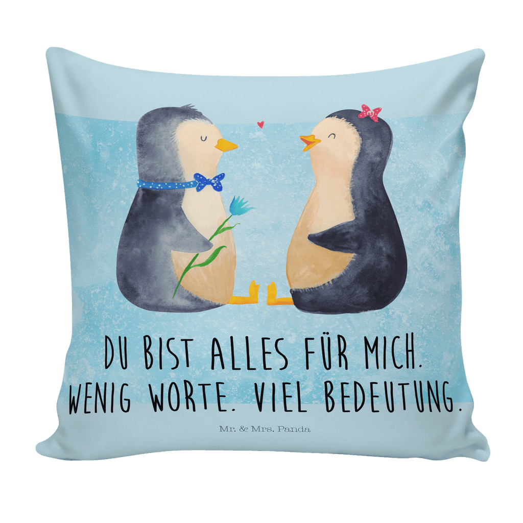 40x40 Kissen Pinguin Pärchen Kissenhülle, Kopfkissen, Sofakissen, Dekokissen, Motivkissen, Pinguin, Pinguine, Liebe, Liebespaar, Liebesbeweis, Liebesgeschenk, Verlobung, Jahrestag, Hochzeitstag, Hochzeit, Hochzeitsgeschenk, große Liebe, Traumpaar