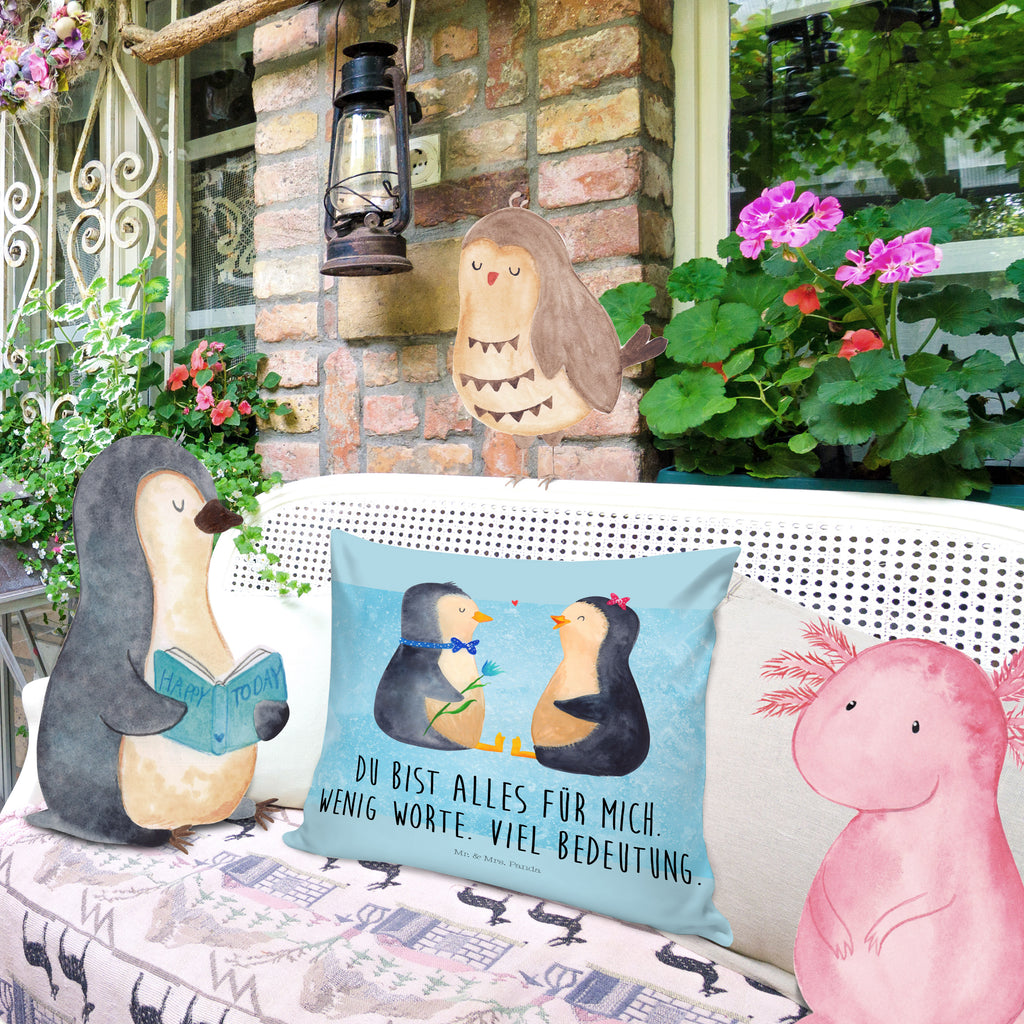 40x40 Kissen Pinguin Pärchen Kissenhülle, Kopfkissen, Sofakissen, Dekokissen, Motivkissen, Pinguin, Pinguine, Liebe, Liebespaar, Liebesbeweis, Liebesgeschenk, Verlobung, Jahrestag, Hochzeitstag, Hochzeit, Hochzeitsgeschenk, große Liebe, Traumpaar