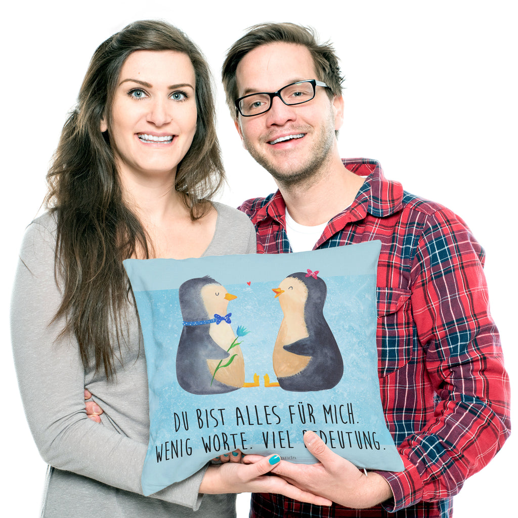 40x40 Kissen Pinguin Pärchen Kissenhülle, Kopfkissen, Sofakissen, Dekokissen, Motivkissen, Pinguin, Pinguine, Liebe, Liebespaar, Liebesbeweis, Liebesgeschenk, Verlobung, Jahrestag, Hochzeitstag, Hochzeit, Hochzeitsgeschenk, große Liebe, Traumpaar